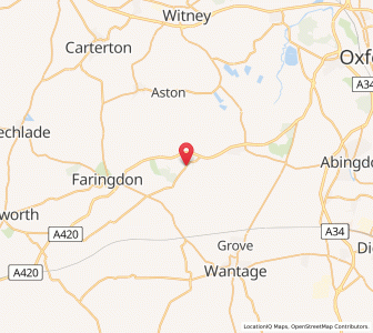 Map of Pusey, EnglandEngland