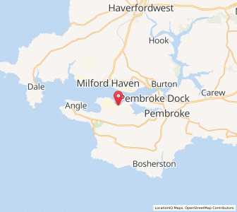 Map of Pwllcrochan, WalesWales
