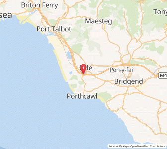 Map of Pyle, WalesWales
