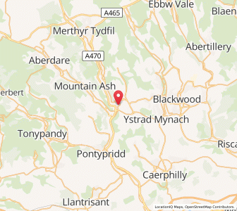 Map of Quakers Yard, WalesWales