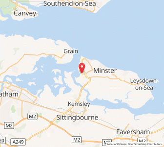 Map of Queenborough, EnglandEngland