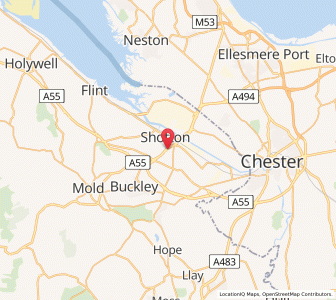 Map of Queensferry, WalesWales