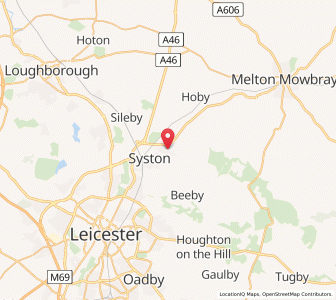 Map of Queniborough, EnglandEngland