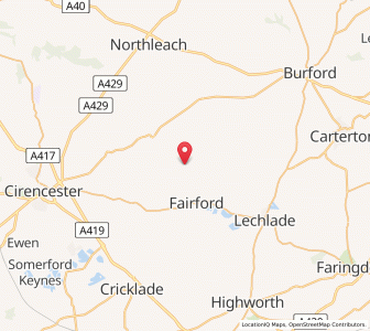 Map of Quenington, EnglandEngland