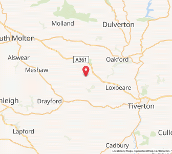 Map of Rackenford, EnglandEngland