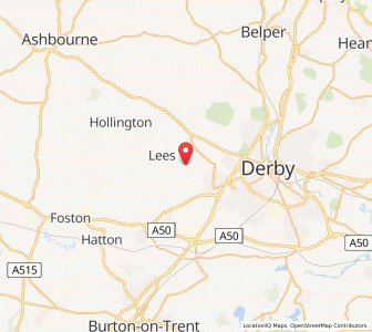Map of Radbourne, EnglandEngland