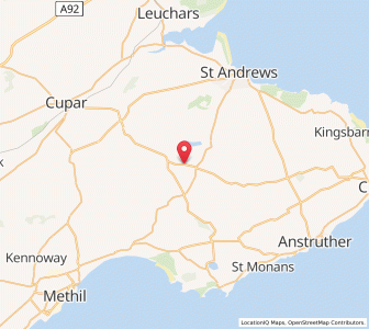 Map of Radernie, ScotlandScotland
