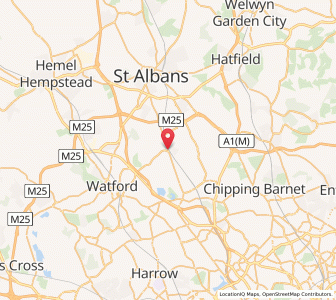 Map of Radlett, EnglandEngland