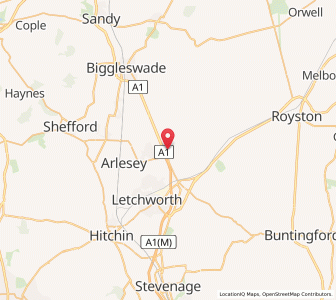 Map of Radwell, EnglandEngland