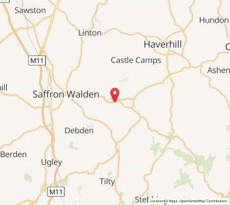 Map of Radwinter, EnglandEngland