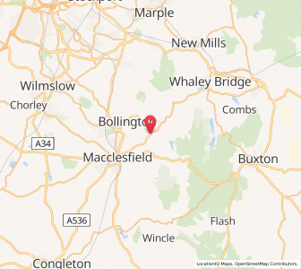 Map of Rainow, EnglandEngland