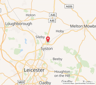 Map of Ratcliffe on the Wreake, EnglandEngland