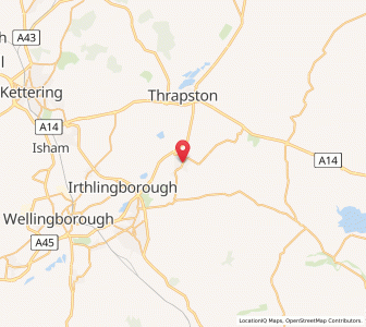 Map of Raunds, EnglandEngland