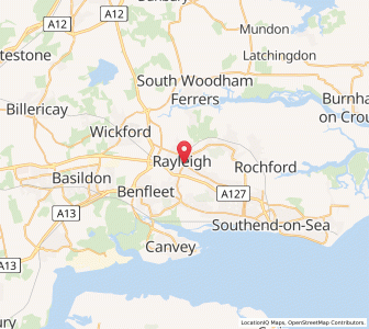 Map of Rayleigh, EnglandEngland