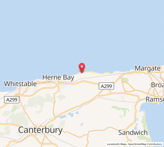 Map of Reculver, EnglandEngland