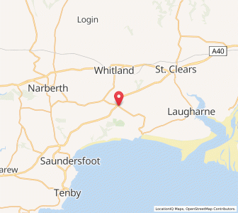 Map of Red Roses, WalesWales