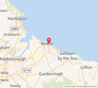 Map of Redcar, EnglandEngland