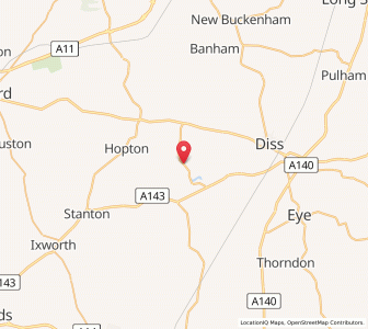 Map of Redgrave, EnglandEngland