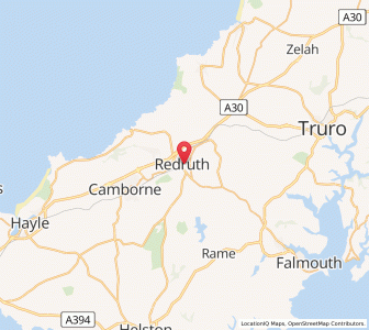 Map of Redruth, EnglandEngland