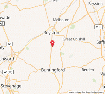 Map of Reed, EnglandEngland