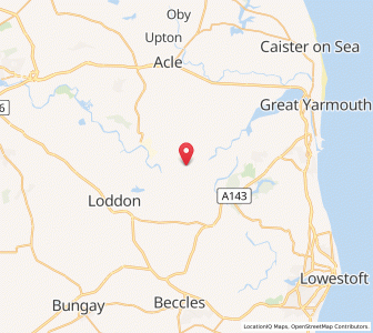 Map of Reedham, EnglandEngland