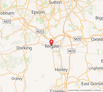 Map of Reigate, EnglandEngland