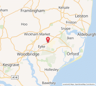 Map of Rendlesham, EnglandEngland