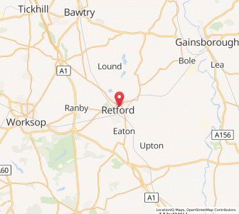 Map of Retford, EnglandEngland