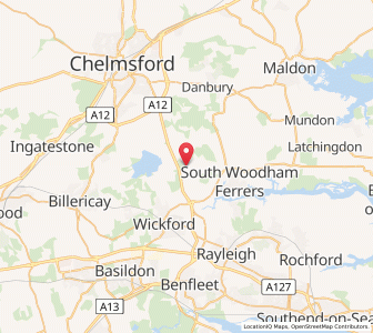 Map of Rettendon, EnglandEngland