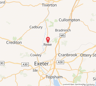 Map of Rewe, EnglandEngland