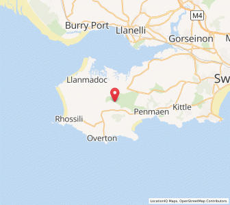 Map of Reynoldston, WalesWales