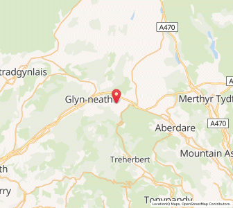 Map of Rhigos, WalesWales