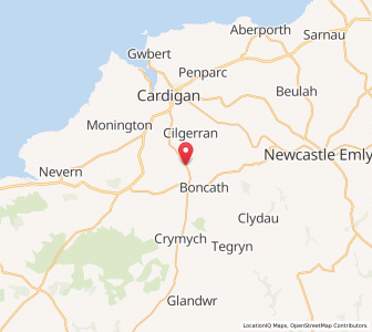 Map of Rhos-hill, WalesWales