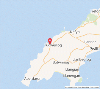 Map of Rhos-y-llan, WalesWales