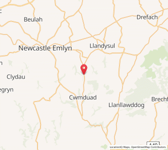 Map of Rhos, WalesWales