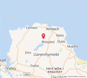 Map of Rhosgoch, WalesWales
