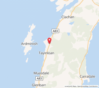 Map of Rhunahaorine, ScotlandScotland