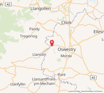 Map of Rhydycroesau, EnglandEngland
