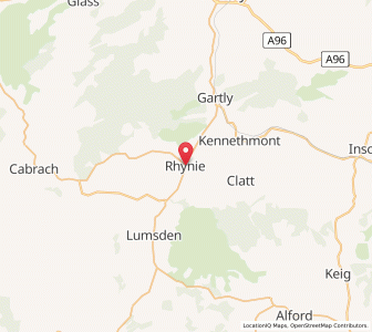 Map of Rhynie, ScotlandScotland