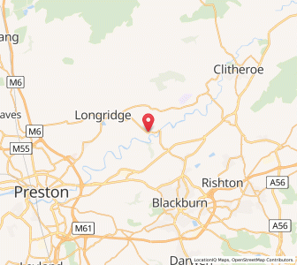Map of Ribchester, EnglandEngland