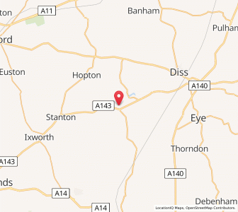 Map of Rickinghall, EnglandEngland