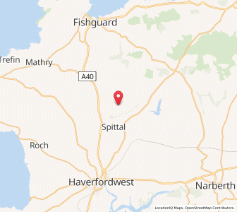 Map of Rinaston, WalesWales