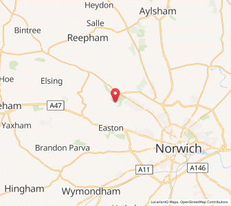 Map of Ringland, EnglandEngland