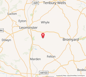 Map of Risbury, EnglandEngland