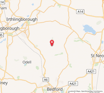 Map of Riseley, EnglandEngland