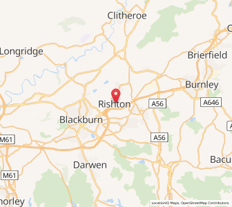 Map of Rishton, EnglandEngland