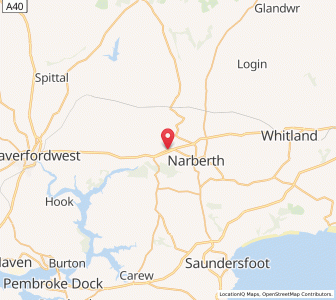 Map of Robeston Wathen, WalesWales