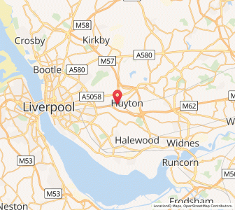 Map of Roby, EnglandEngland