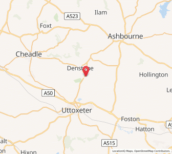 Map of Rocester, EnglandEngland