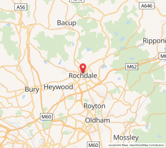 Map of Rochdale, EnglandEngland